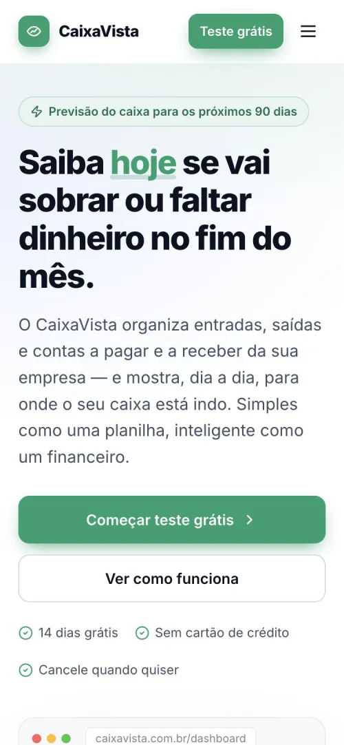 CaixaVista no celular